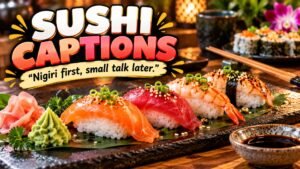 Sushi Captions for Instagram, Dinner, and Takeout