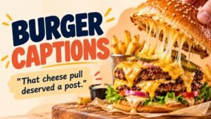 Burger Captions for Instagram and Food Photos