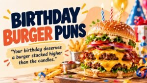 Burger Puns for Birthdays and Love