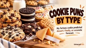 Cookie Puns by Type: Chocolate Chip, Oreo, Sugar, Fortune, and More