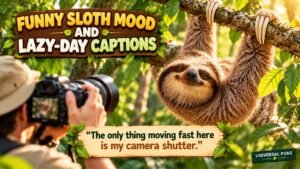 Funny Sloth Mood and Lazy-Day Captions