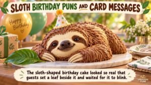 Sloth Birthday Puns and Card Messages